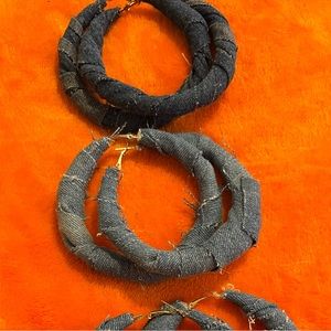 Denim covered hoops